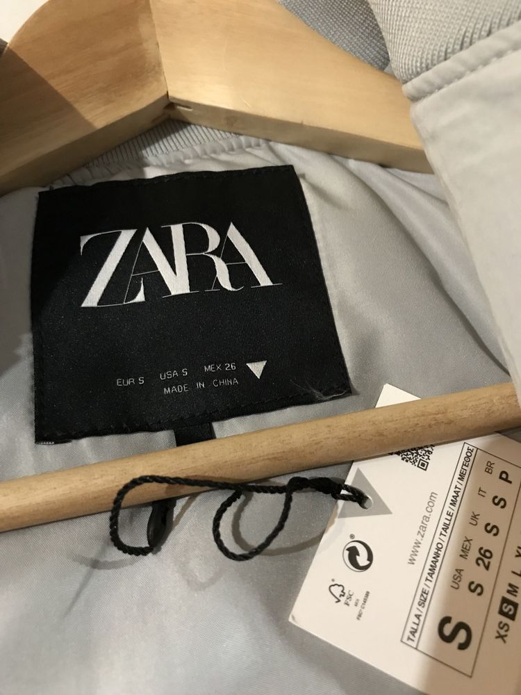 Nylonowa nowa wiosenna kurtka bomberka oversize Zara S/M/L