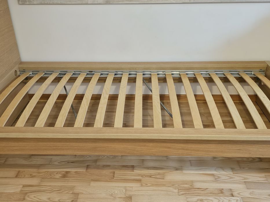 Łóżko MALM 90x200 okleina dębowa
