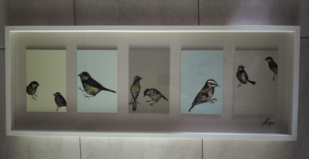 Obraz ptaki w ramie ikea
