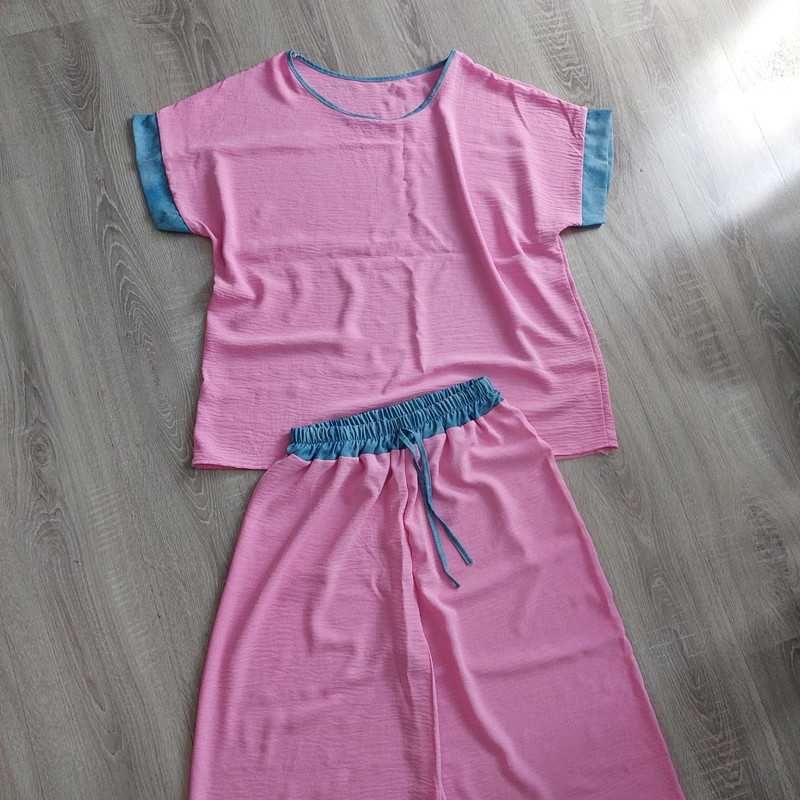 Komplet włoski spodnie i bluzka oversize rozm.40-44