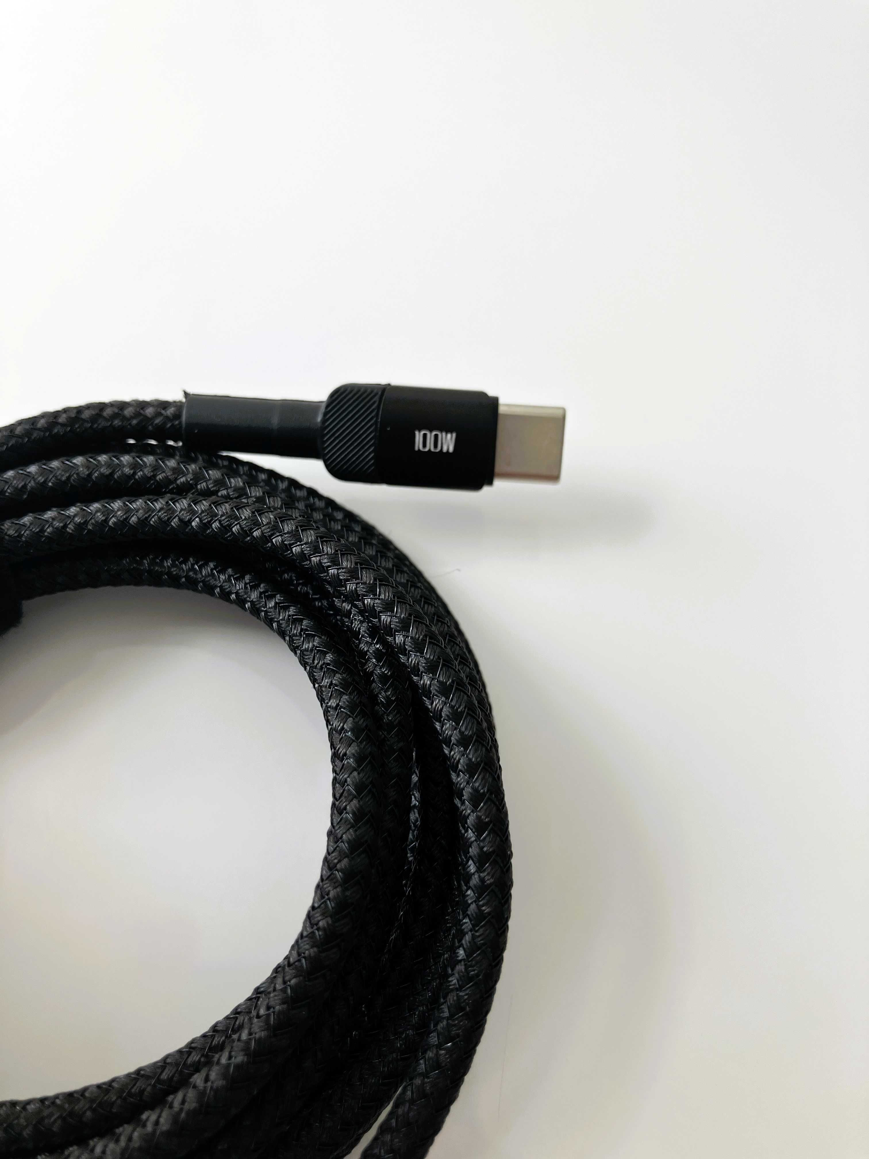 Kabel USB C 100W 2 metry ładowarka szybkie ładowanie oplot wzmacniany!