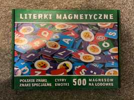 Literki magnetyczne 500 magnesów na lodówkę