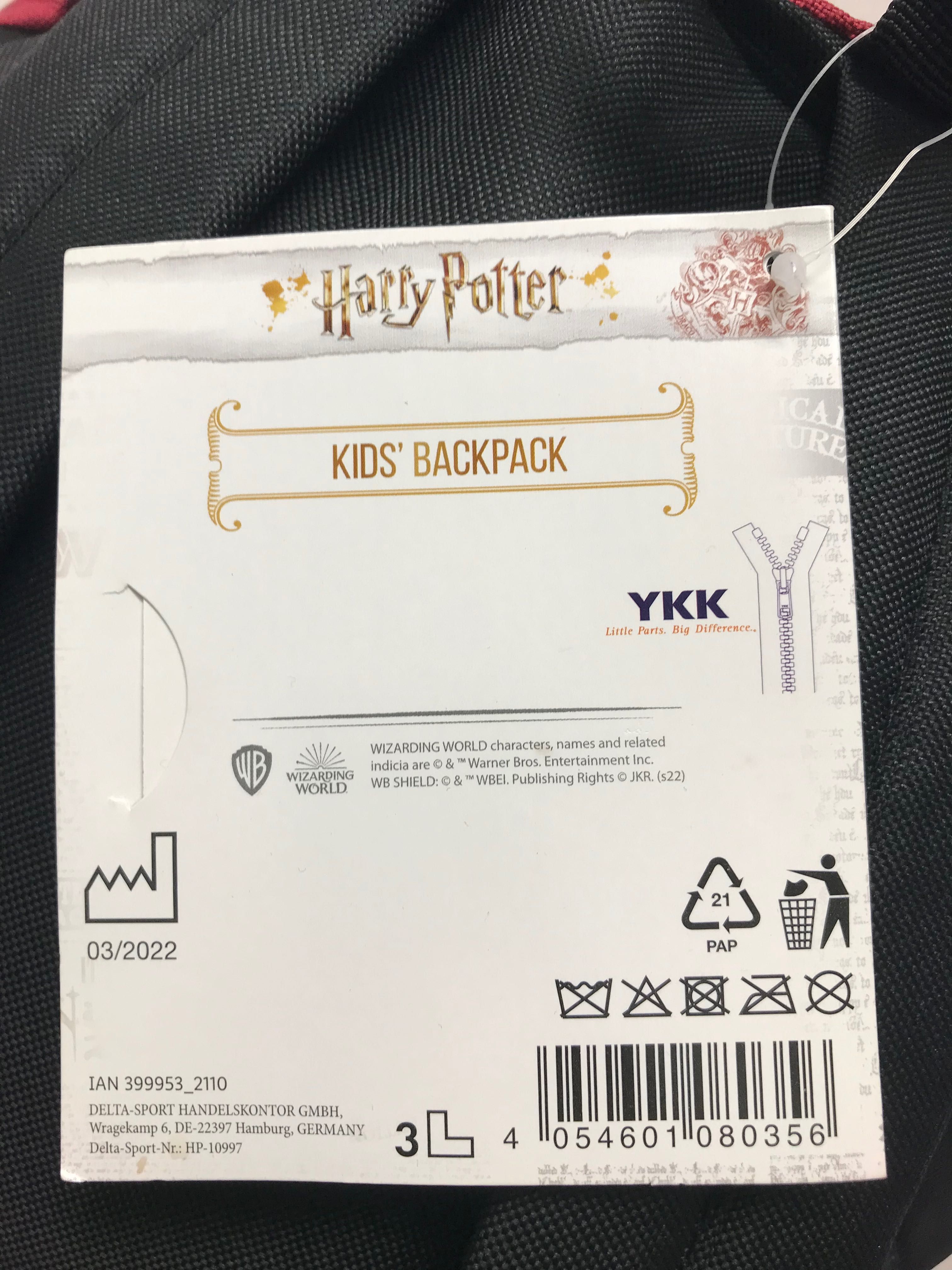Plecak, Harry Potter,  Hogwarts