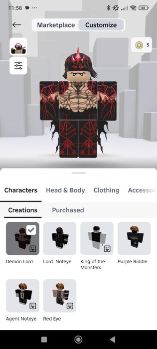 Продаю акаунт в роблокс, донатних речей на 6к робуксів