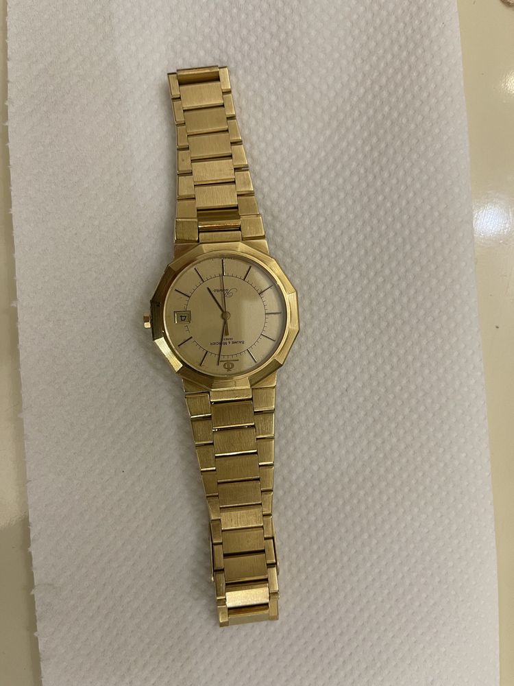 Złoty zegarek męski 18K Baume&Mercier Riviera 750! Piękny!