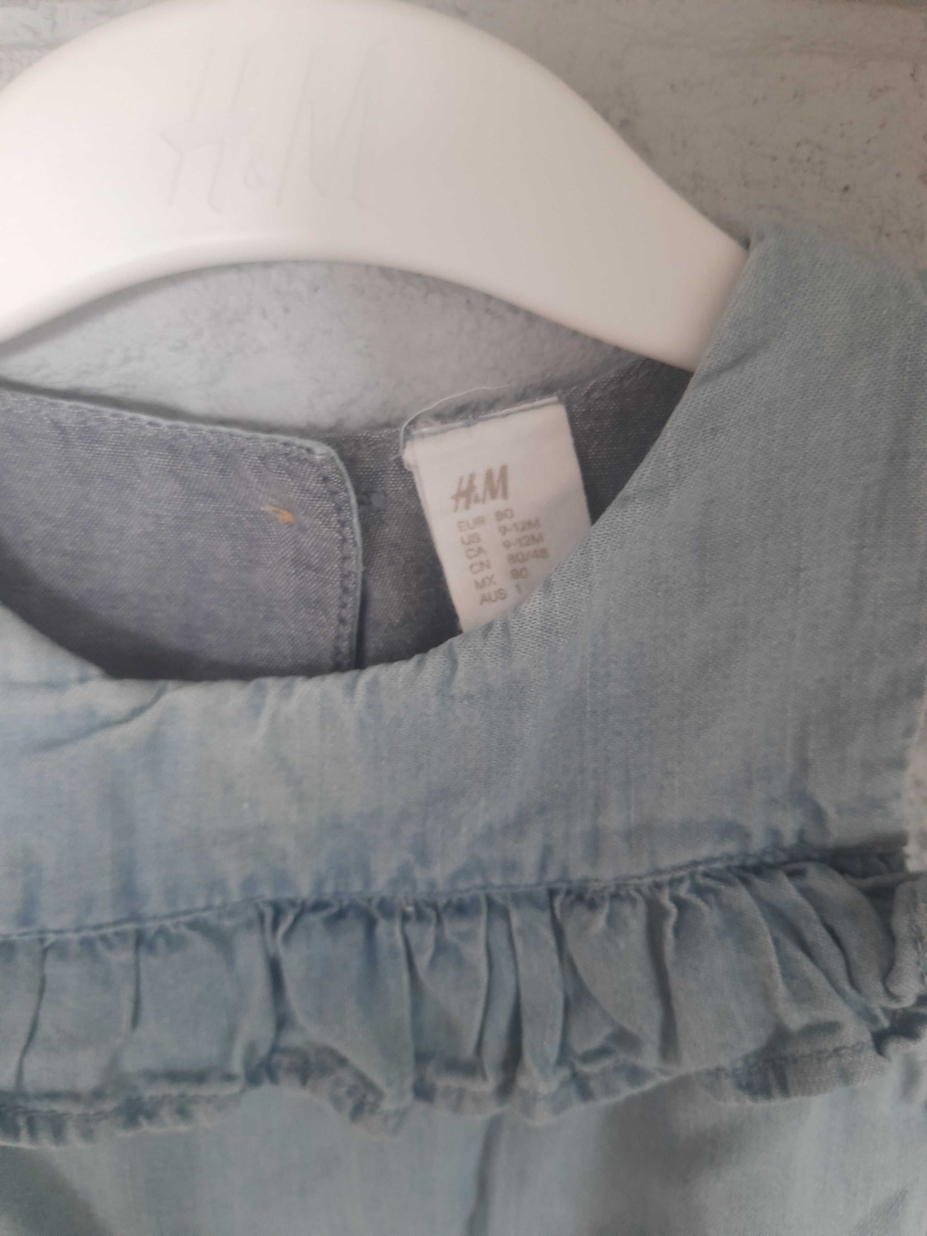 H&m sukienka jeansowa 80