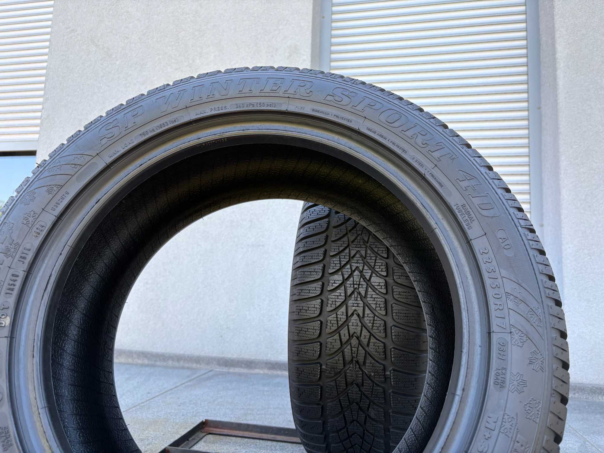 2szt zimowe 225/50R17 Dunlop 8,3mm 2024r świetny stan! Z1312 gwarancja