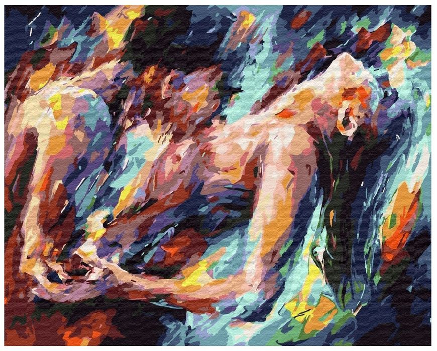 Malowanie po Numerach Abstrakcja Para Kochanków Obraz z Ramą