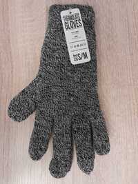Nowe rękawiczki z dzianiny Thermolate _Kolor szary, ciepłe, S/M