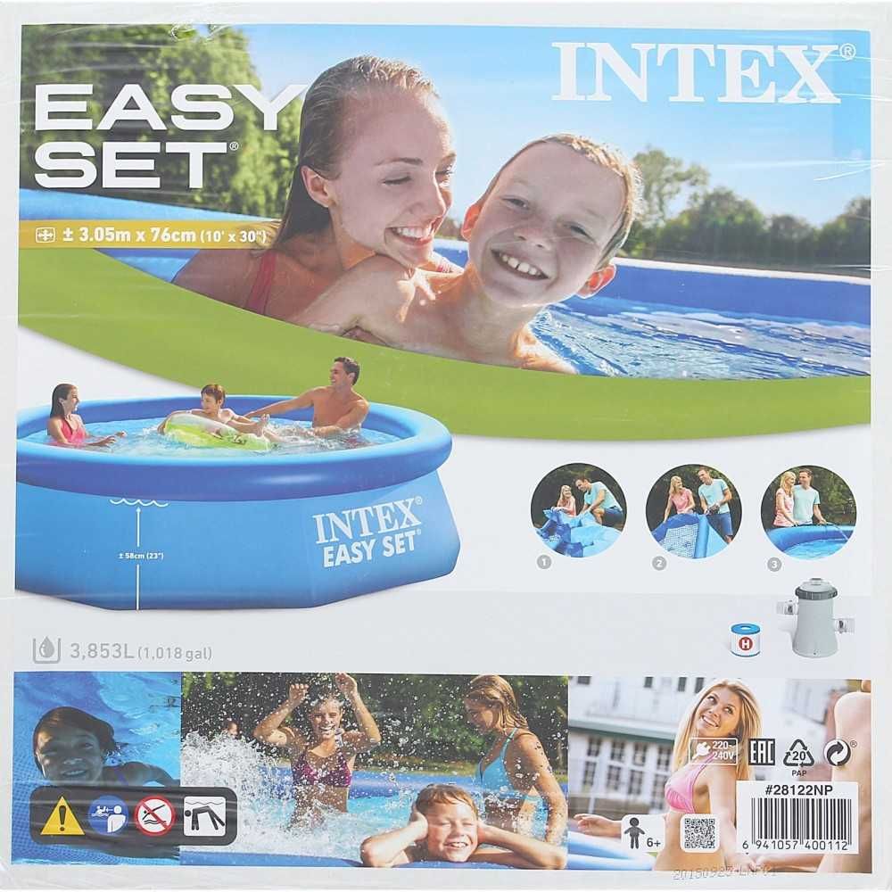 Надувной бассейн INTEX EASY SET POOL 28120, 28122 интекс 305 x 76 см
