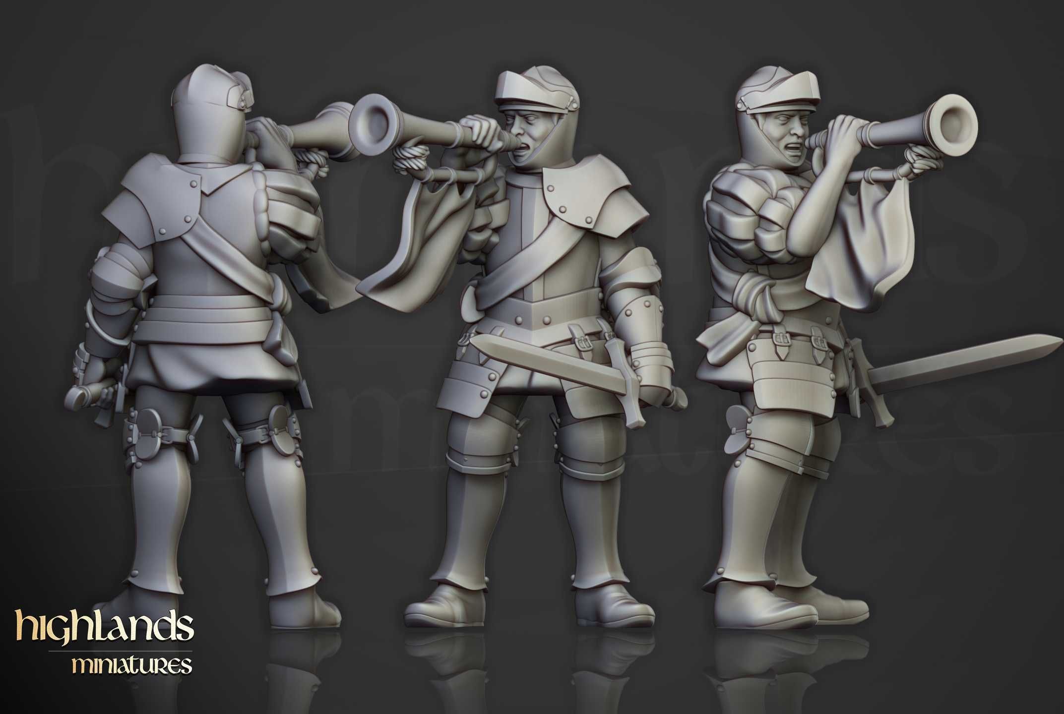 Sunland Knights on Foot - WFB ToW AoS - Highlands Miniatures x10