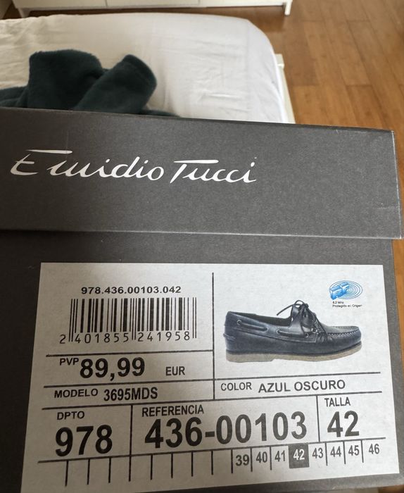 Sapato de vela Emidio Tucci tamanho 42
