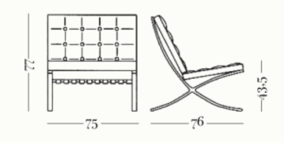 Fotel i pufa Barcelona chair
Premium -kopia Mies Van Der
Rohe