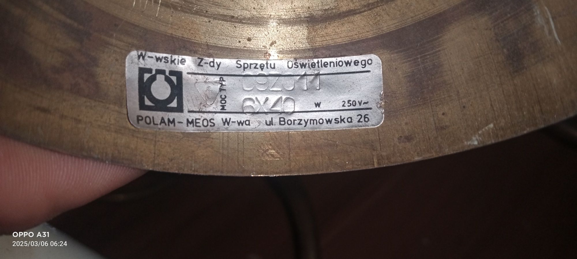 Sprzedam żyrandol mosiężny POLAM-MEOS