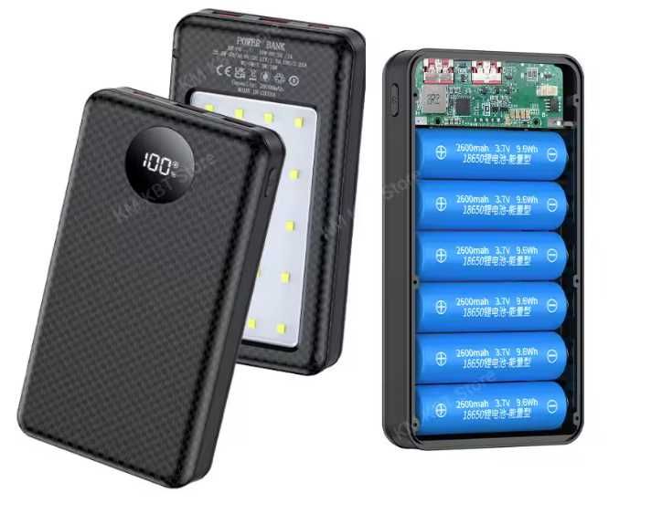 Корпус павербанка  18650 з ліхтарем