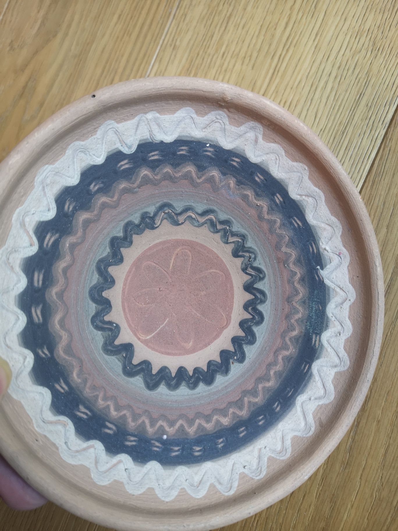 Misa gliniana talerz ceramika Iłża PRL vintage Cepelia
