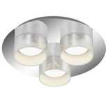 Piekna lampa/plafon  sufitowy  glamour Silver  3x5W LED
