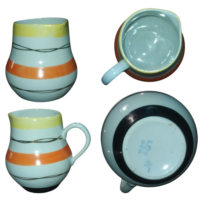 Молочник,заварник,чайная пара 60-70 год