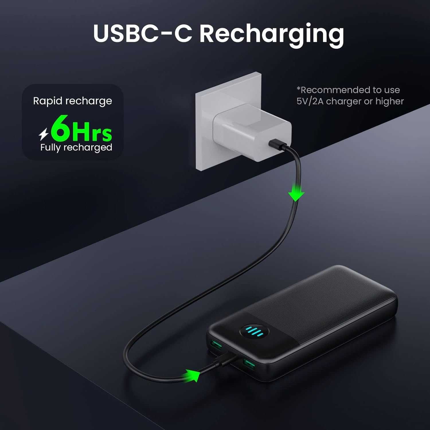 PowerBank Przenośna ładowarka 33800mAh Mocny PD 3.0A USB-C