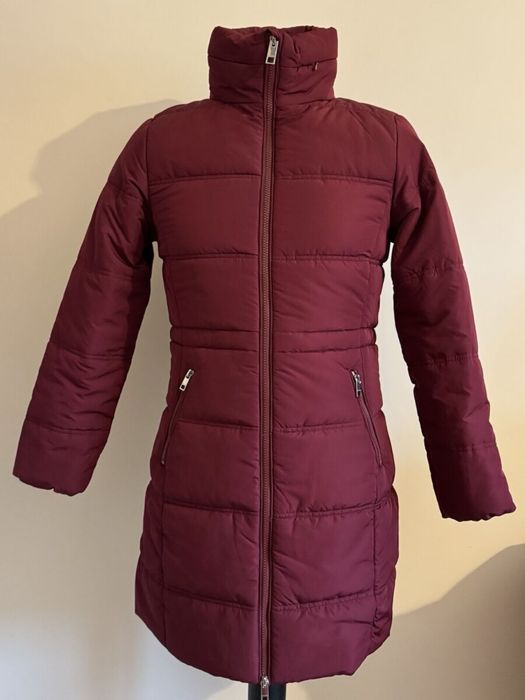 жіноча тепла стьобана куртка пальто з затяжками демісезонна курточка