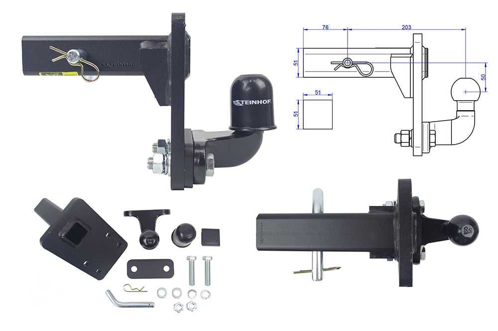 Kula Adapter USA do Haka Holowniczego 50x50 STEINHOF  ZK-6 obniżana P