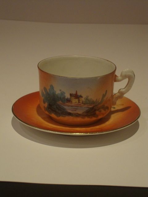 Chávena em porcelana V.A. azul