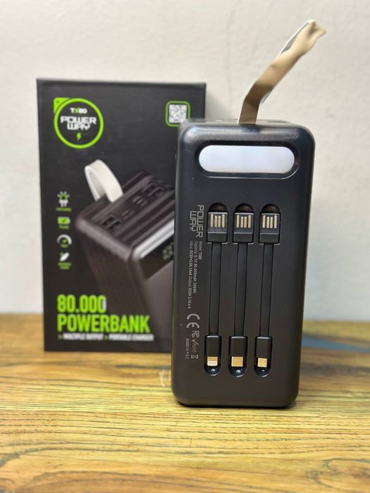 Павербанк 80000 mah портативне зарядне повербанк повербенк power bank
