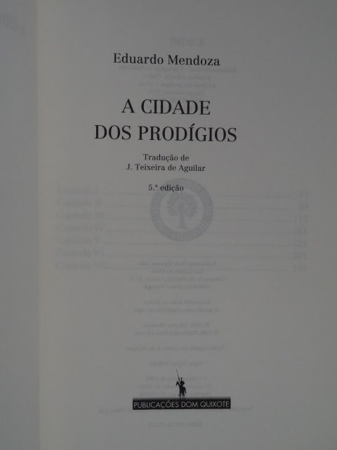 A Cidade dos Prodígios de Eduardo Mendoza
