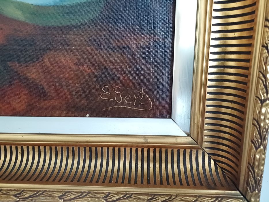 Stary obraz na płótnie Edith Gert  .