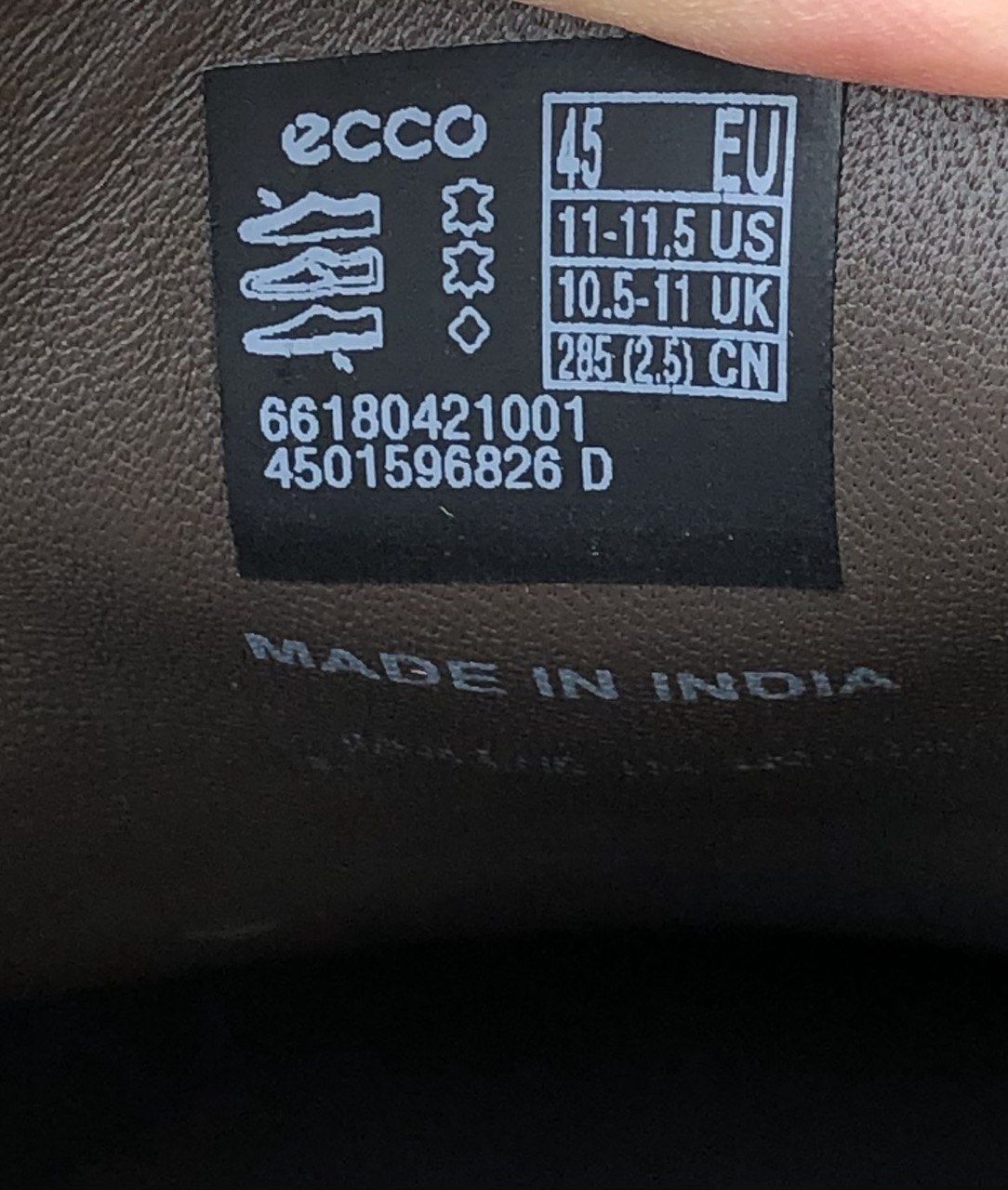 Мокасини туфлі Ecco оригінал нові шкіра 44.5 (28.5см)