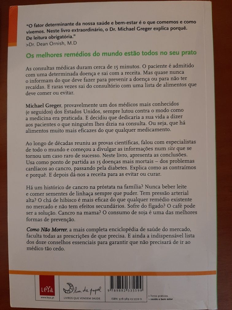 Como não morrer dr. MICHAEL GREGER
