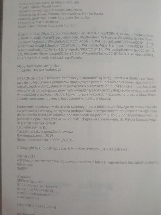 Historia Operon 2019 klasa 1