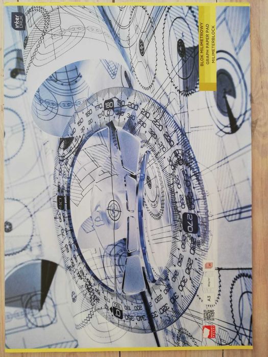Blok milimetrowy A3 gramatura 80g/m3 Interdruk 20 kartek