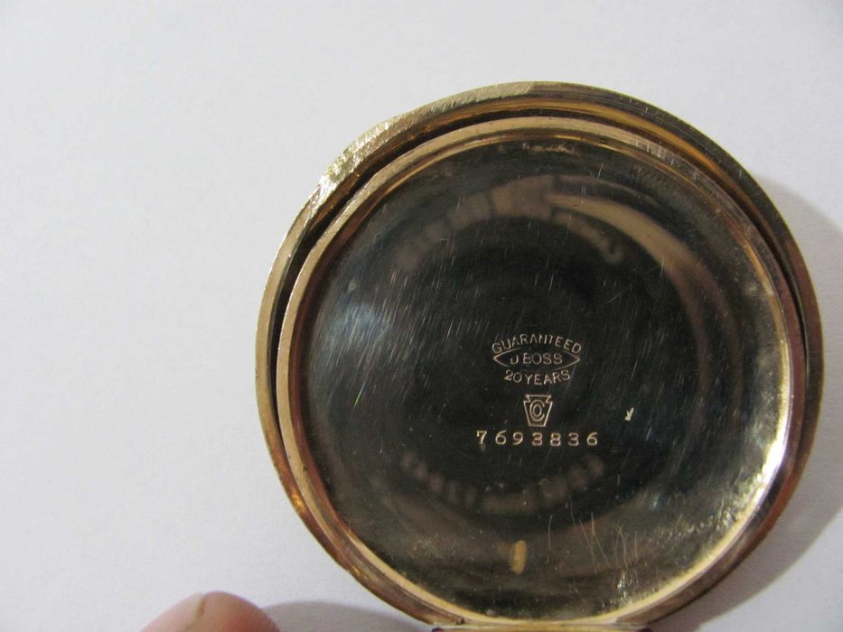 Złocony 130 Letni Duży zegarek Kieszonkowy 17J Waltham