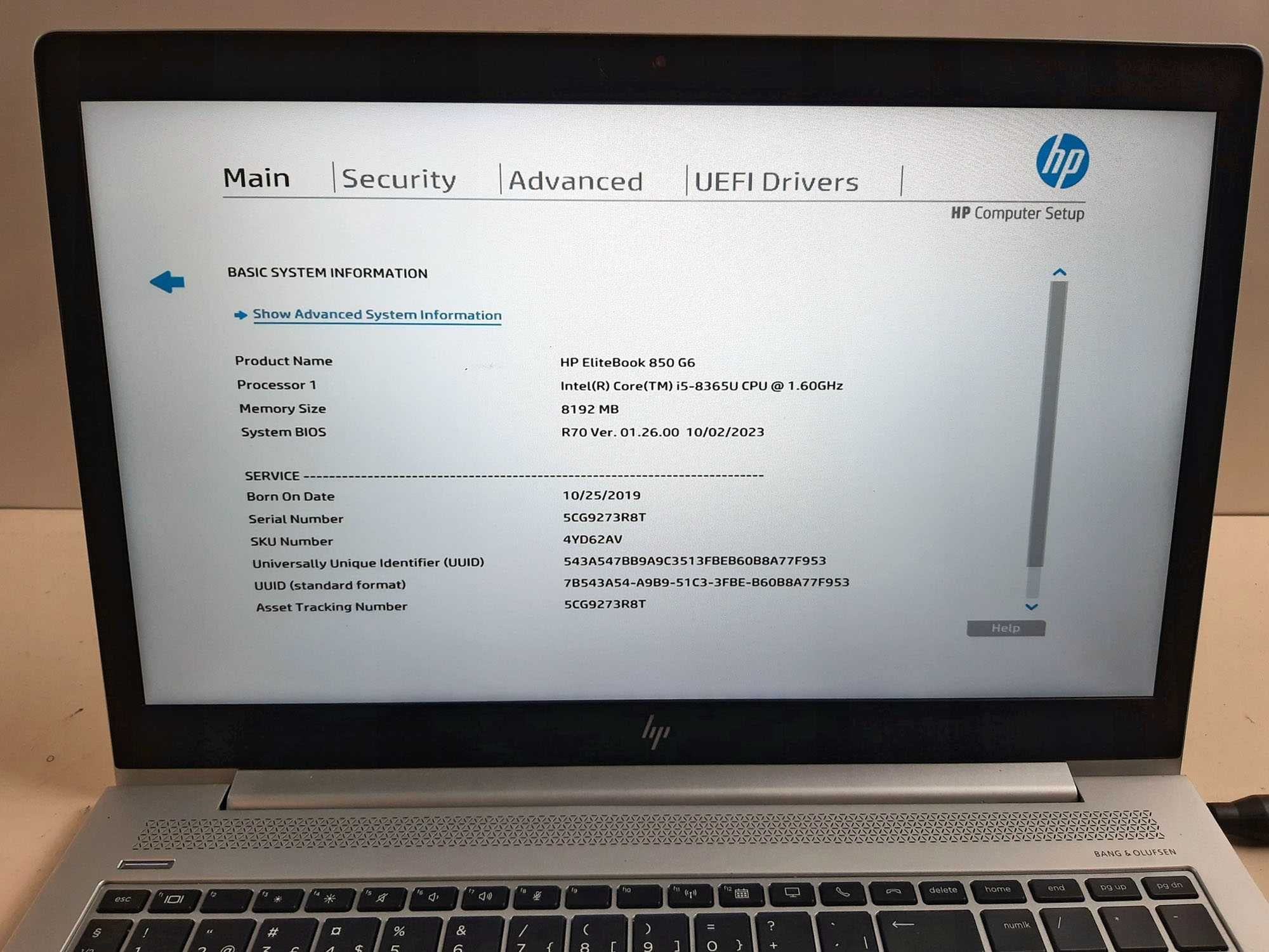 Ноутбук HP Elitebook 850 G6 по деталях.