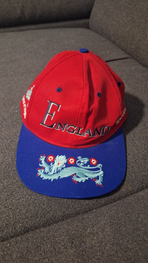 czapeczka z daszkiem England Three Lions 90's hat, vintage rare footba