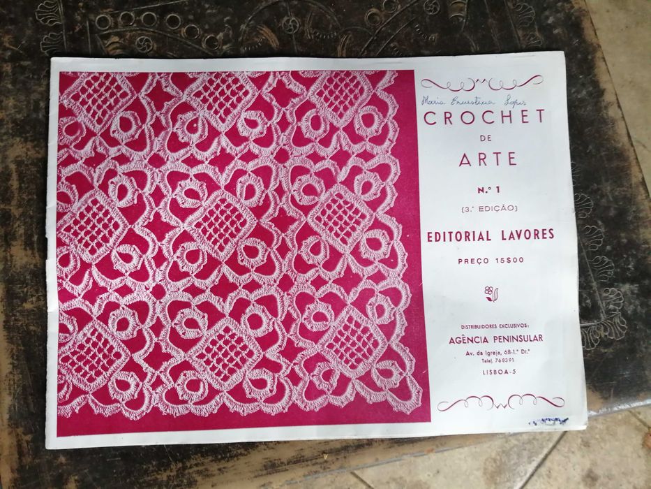 revista vintage , crochet de arte