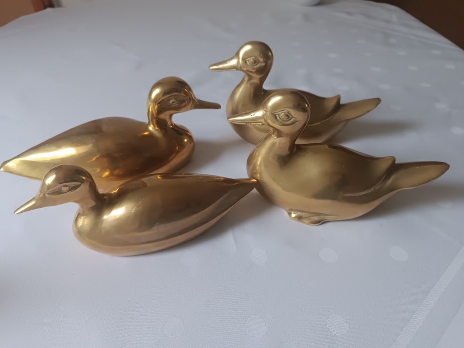 Mosiężne duże kaczki