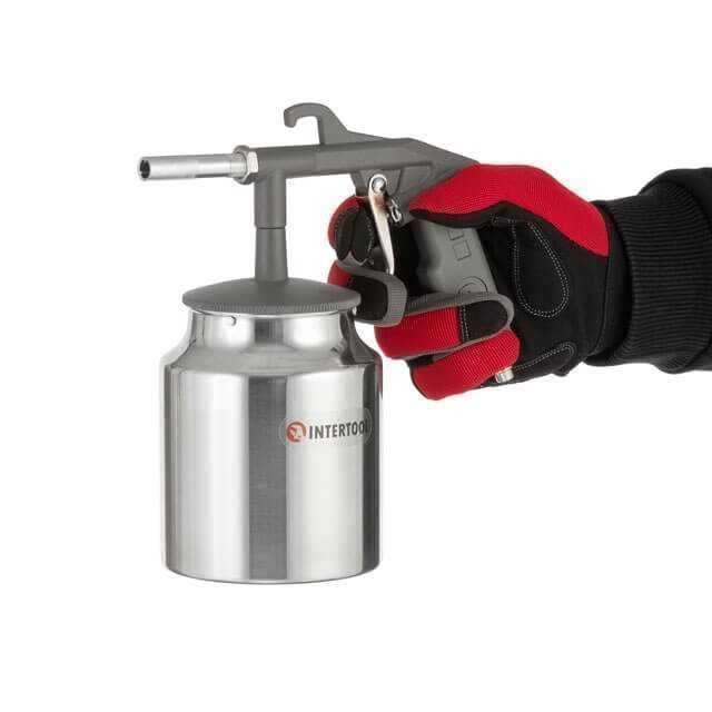 Пістоструминний пістолет пневматичний з бачком INTERTOOL PT-0705