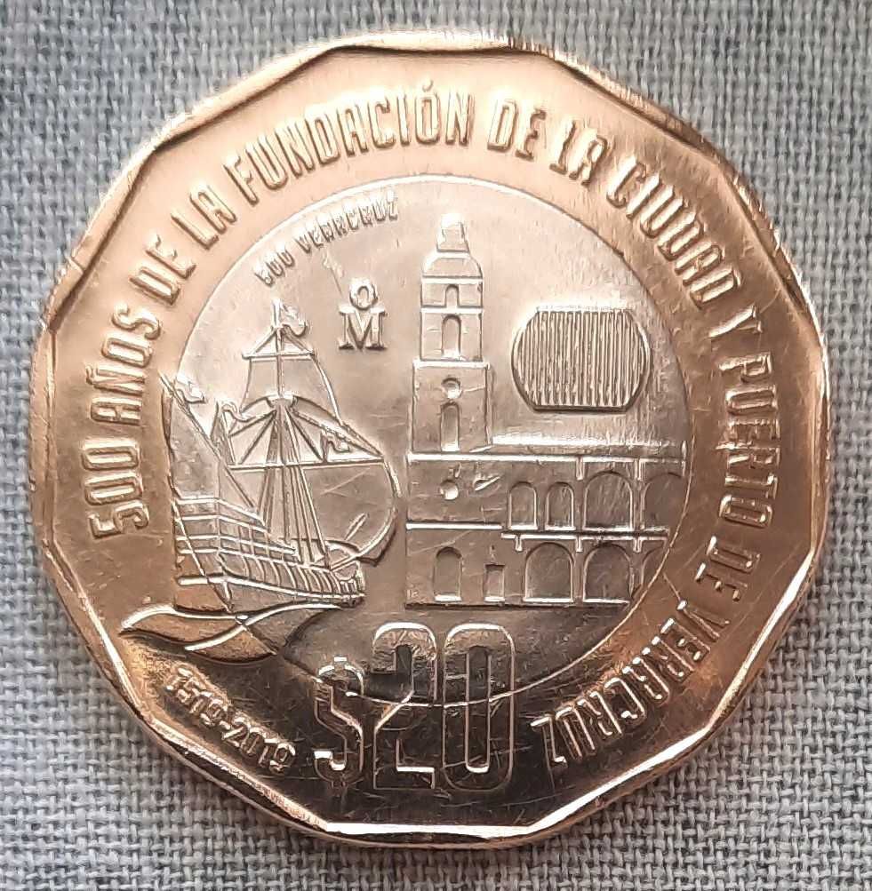 Рідкісні монети Мексики 1, 2, 5, 10, 20 песо, 50 сентаво 2019-2022 р.