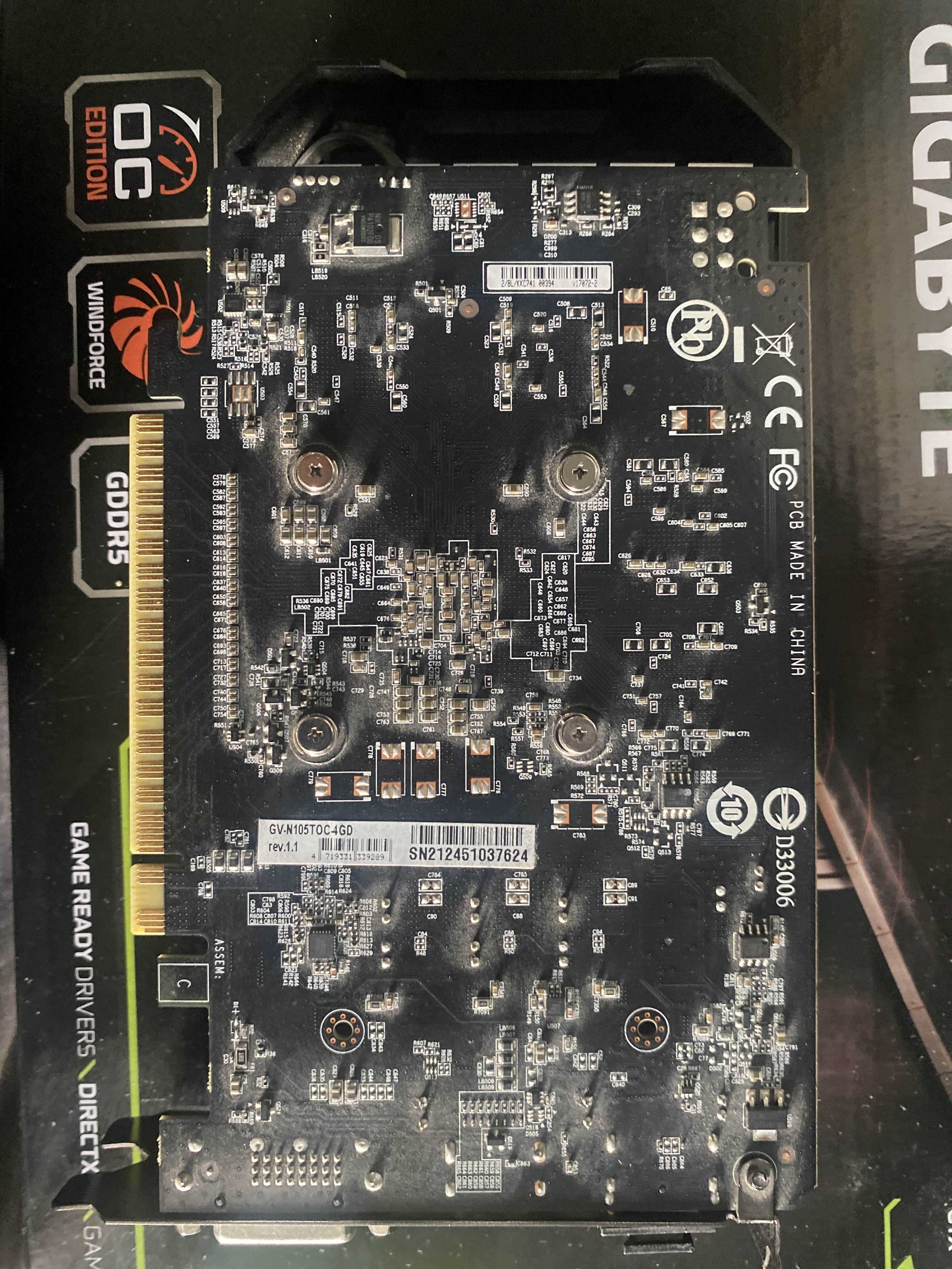 Gigabyte Windforce Gtx 1050 ti oc 4gb