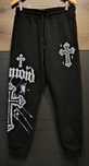 Штаны брюки спортивные джоггеры с крестами в стиле Chrome Hearts