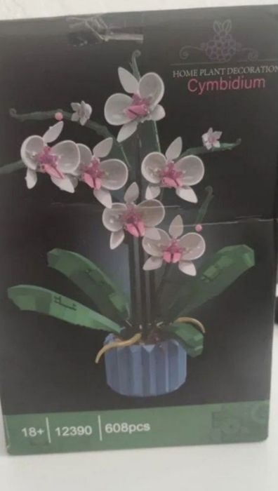 Nowe klocki orchidea piękny zestaw kompatybilne z Lego dla ukochanej