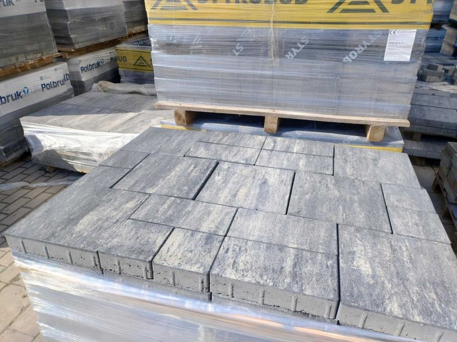 Kostka brukowa VENO 6 cm kolor stalowo bialy