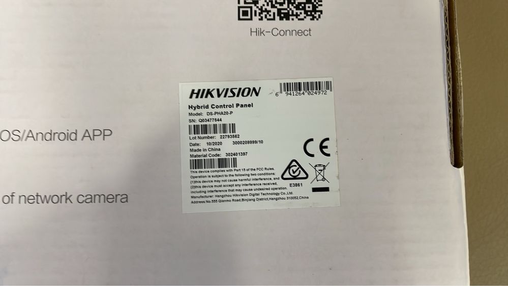 Сигнализация централь Hikvision DS-PHA20-P