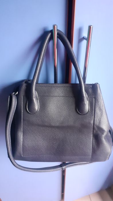 темно-синяя кожаная сумка-тоут трансформер L.CrediГермания.43*31*25*18