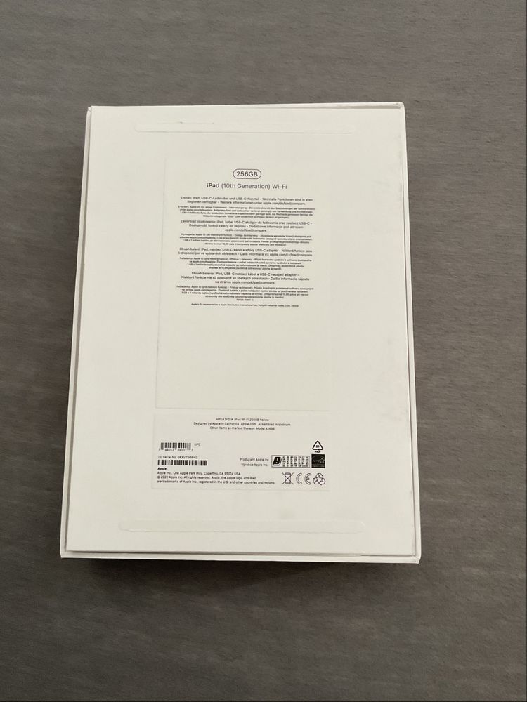 iPad WiFi 10 gen 256 Gb