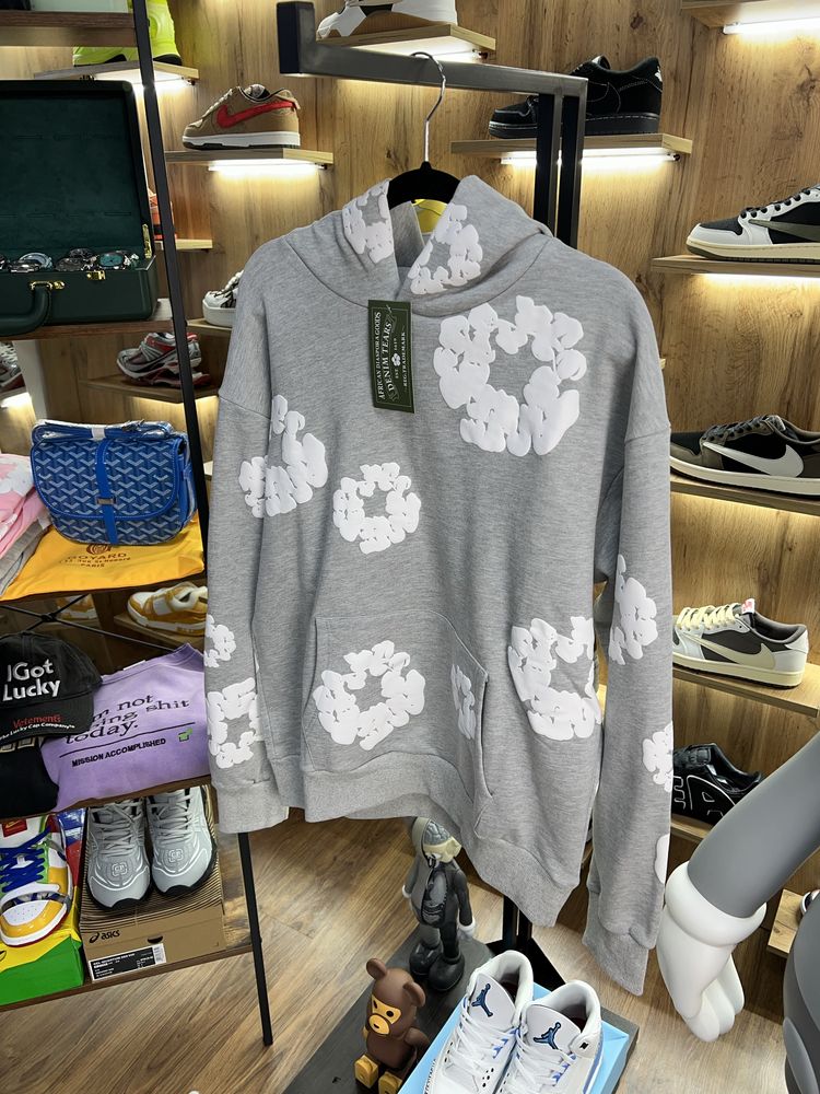 Худі Denim Tears Flowers Logo Grey