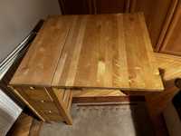 Stół dwuskrzydłowy z 6 szufladami, ciężki, stabilny, drewno