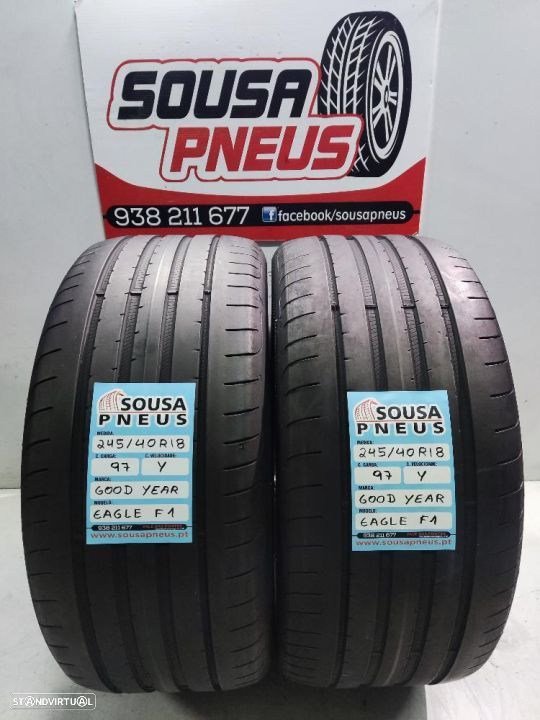 2 pneus semi novos 245-40r18 good year - oferta dos portes 14O EUROS